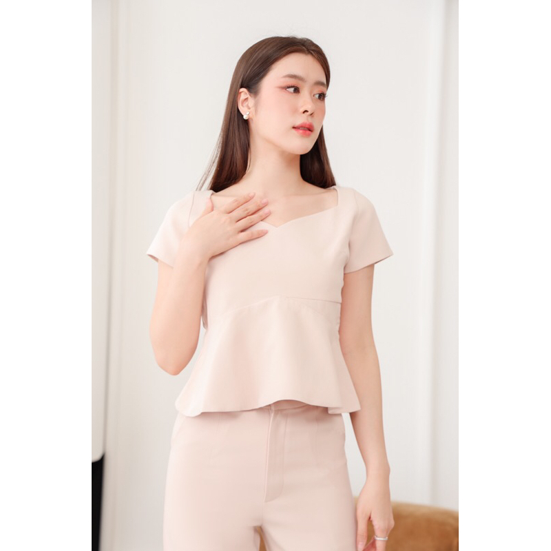 Belle Top (Nude, Taupe)