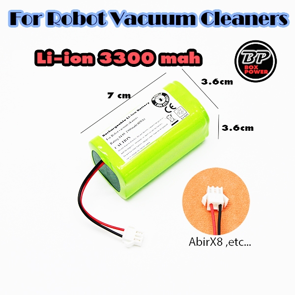 แบตเตอรี่สำหรับหุ่นยนต์ดูดฝุ่น และเครื่องดูดฝุ่นอัตโนมัติ ABIRx8 ,Petvac360,280  Battery Li-ion 3300 mAh 14.8V