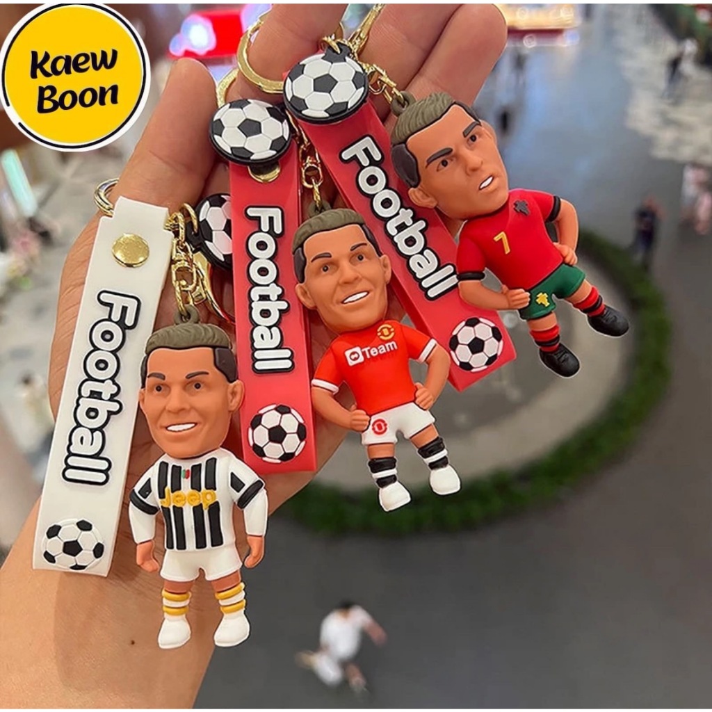 (พร้อมส่งจากไทย ถึงไว) พวงกุญแจ จี้ตุ๊กตานักฟุตบอล Ronaldo รีลมาดริด เเมนยู โปรตุเกส ยูเวนตุส