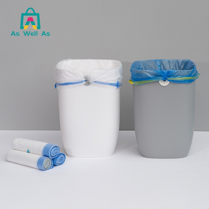 As Well As ถุงขยะพลาสติกพร้อมสายหูหิ้ว ขนาด 45*50 Cm. (กว้าง * สูง) ไม่ระบุสีในการจัดส่ง