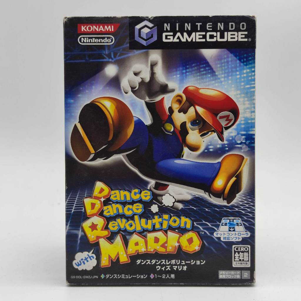 Dance Dance Revolution Mario [GC] ตัวแผ่นสภาพดี กล่องนอก ปานกลาง Game Cube