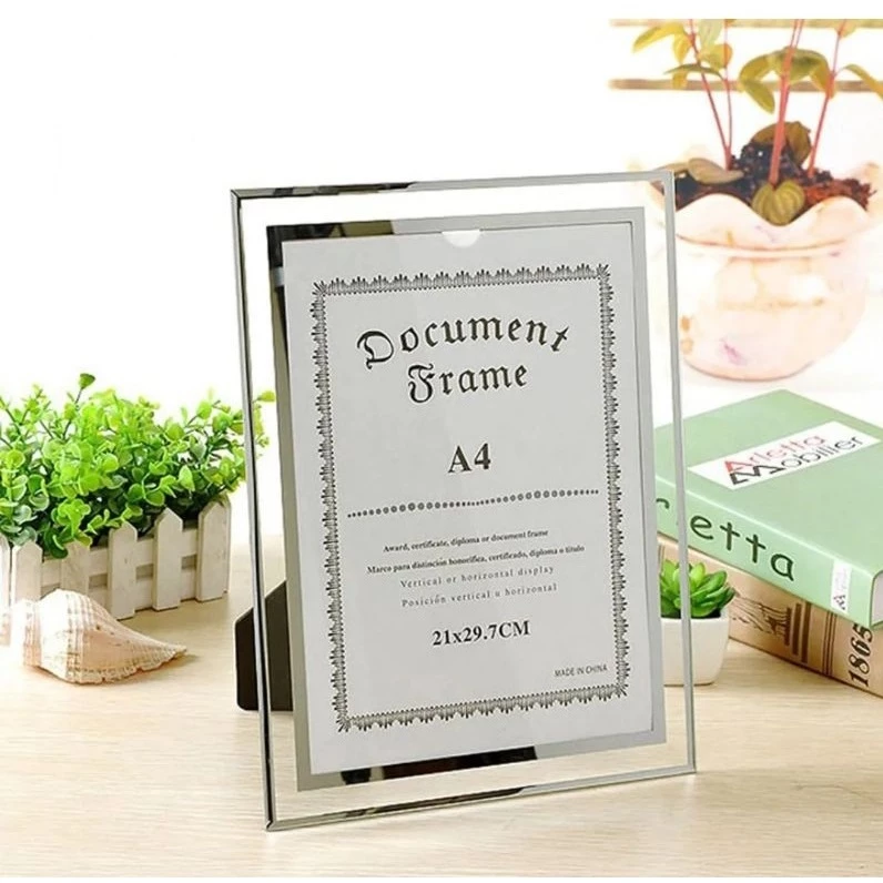 *พร้อมส่ง* กรอบรูป กรอบรูปคริสตัล ขอบเงิน/ทอง กรอบรูปกระจก กรอปรูปมินิมอล กรอบรูปตั้งได้ กระจกแนวตั้งและนอน ราคา/ชิ้น