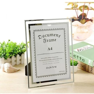 *พร้อมส่ง* กรอบรูป กรอบรูปคริสตัล ขอบเงิน/ทอง กรอบรูปกระจก กรอปรูปมินิมอล กรอบรูปตั้งได้ กระจกแนวตั้งและนอน ราคา/ชิ้น