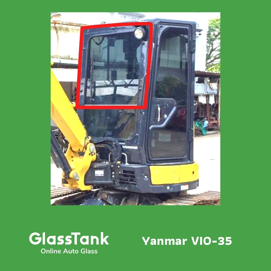 กระจกหน้า ยันม่าร์ Yanmar VIO-35 กระจกแม็คโคร รถขุด