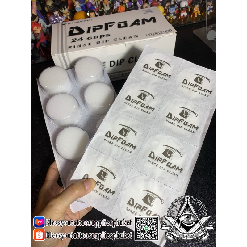 Foamcap Cleans Needle 1 Pcs.(โฟมทำความสะอาดเข็ม)