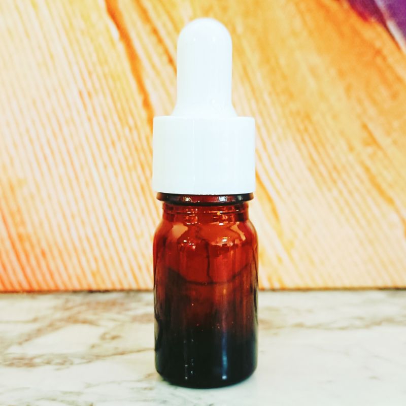 ขวดแก้ว ดรอปเปอร์สีชาใส 5 ml ขวดบีบหยด บรรจุเซรั่ม ของเหลว น้ำยา น้ำหอม น้ำมันหอมระเหย อโรม่า สารสกัด