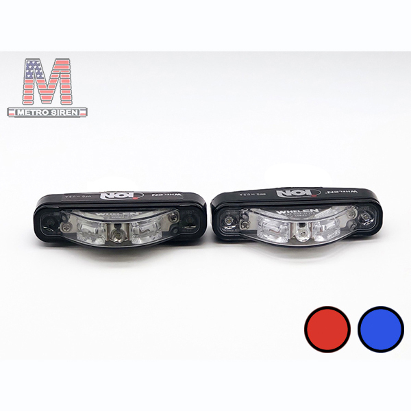 Whelen ION V3 สีแดงข้าง น้ำเงินข้าง มีส่องสว่างขาว ไซเรน (มือสอง - ค่)