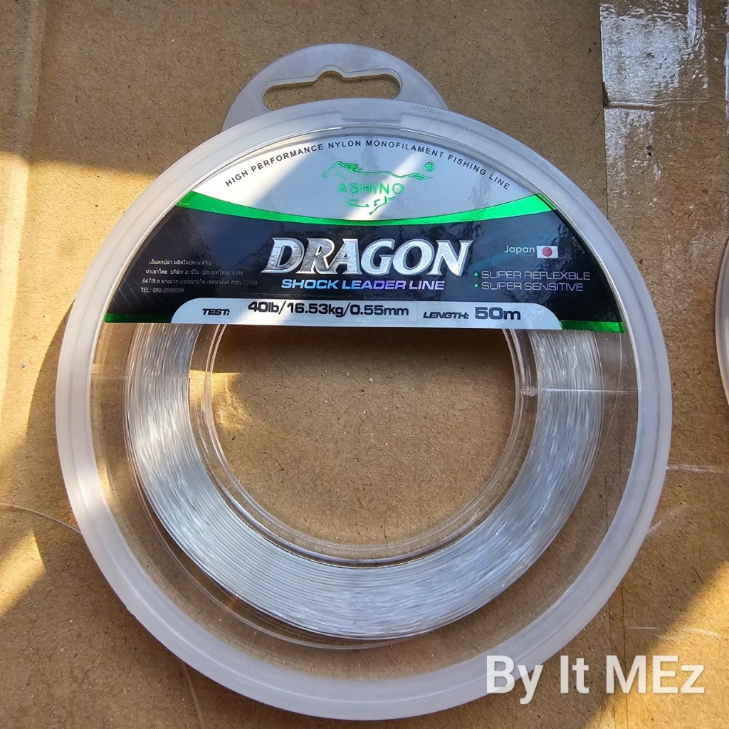 ของแท้ ราคาถูก ❗❗ สายช็อคลีด Ashino Dragon ความยาว 50 เมตร รองรับงานตกปลาช่อน กระสูบ ชะโด ปลาขนาดใหญ่ Shock Leader Line - รูปที่ 3