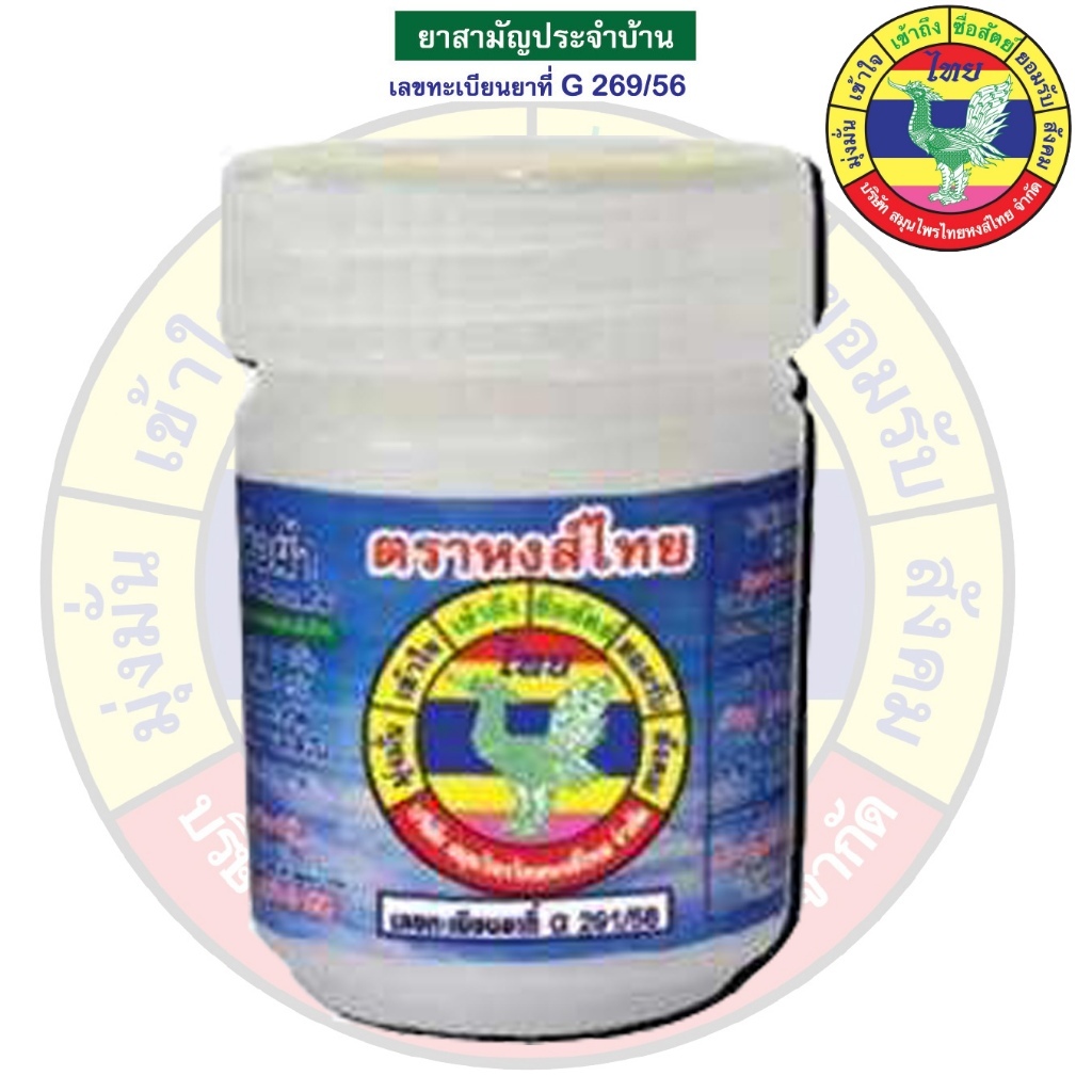 หงส์ไทย HongThai ยาดมหงส์ไทย กระปุกพิมเสนน้ำ พิมเสนน้ำ 25 กรัม