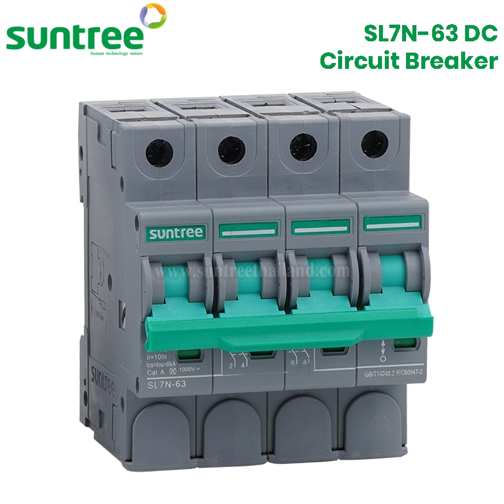 Suntree SL7N-63 DC Circuit Breaker MCB 4P 1000V ตัวเลือก 16A, 20A, 25A, 32A, 63A 4P 1000V Non-Polarity Breaker เบรกเกอร์