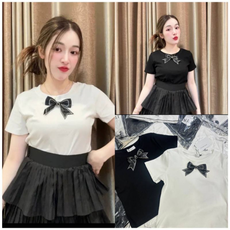 เซลล100บาทเสื้อยืดป้ายอิทมีงานเข็มกลัดน้องโบวฝังเพรช