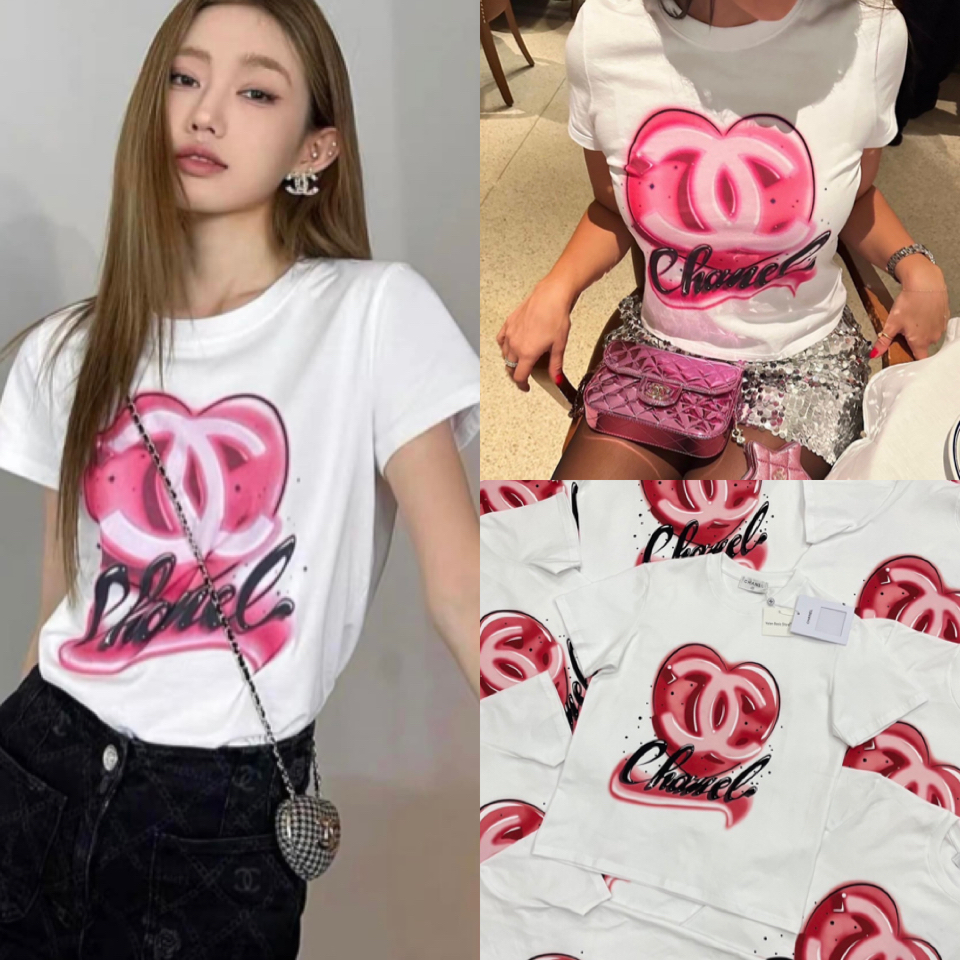 CNL T-shirt เสื้อยืดแขนสั้นงานสกรีนลายน่ารักมาก ทรงสวยเป๊ะชนช้อปค่า ใส่สวยมาก เนื้อผ้าดีและนิ่มมากๆค่า