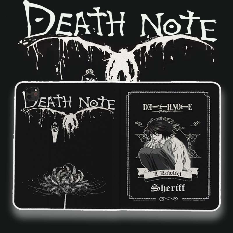 🚀จัดส่งทันที🚀สีดำ เคสไอแพด pro13 2024 air8 Air4/5 เคสipad Death Note Anime boy gen9/8 gen11 mini7
