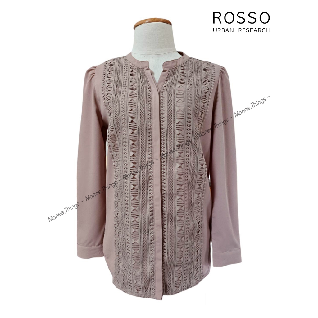 ✨Rosso Urban Research✨ [C76] เสื้อแขนยาว สีน้ำตาล urban research rosso ฟรีไซส์ (มือสอง)