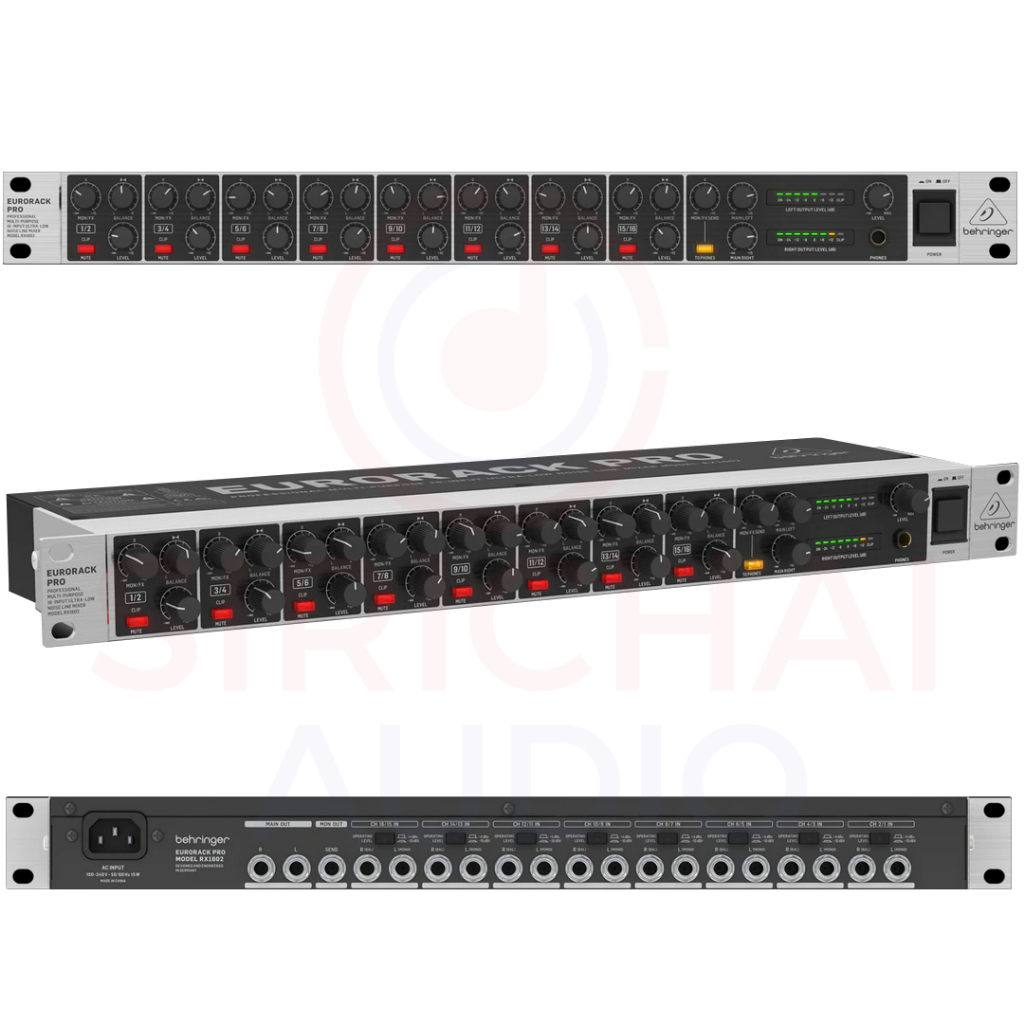 มิกเซอร์ Behringer รุ่น RX1602 อนาล็อก8ช่อง มอนิเตอร์1Aux