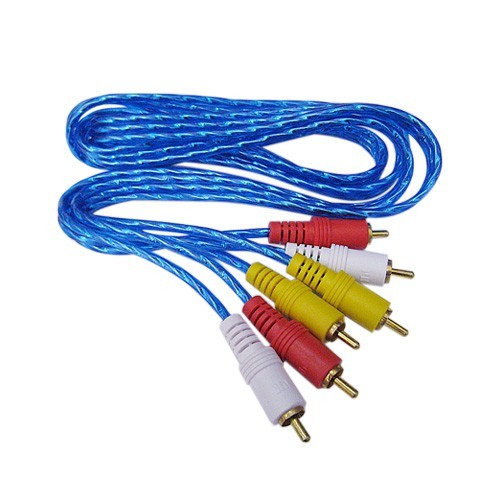 สาย AV RCA 3 สี แดง ขาว เหลือง (เข้า 3 ออก 3) สายสัญญาณภาพและเสียง ความยาว 3 เมตร