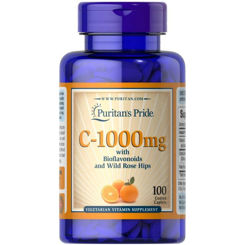 Puritan's Pride Vitamin C 1000 mg 100 Capsules Bioflavonoids วิตามินซี ไบโอฟลาโวนอยด์ สหรัฐอเมริกา