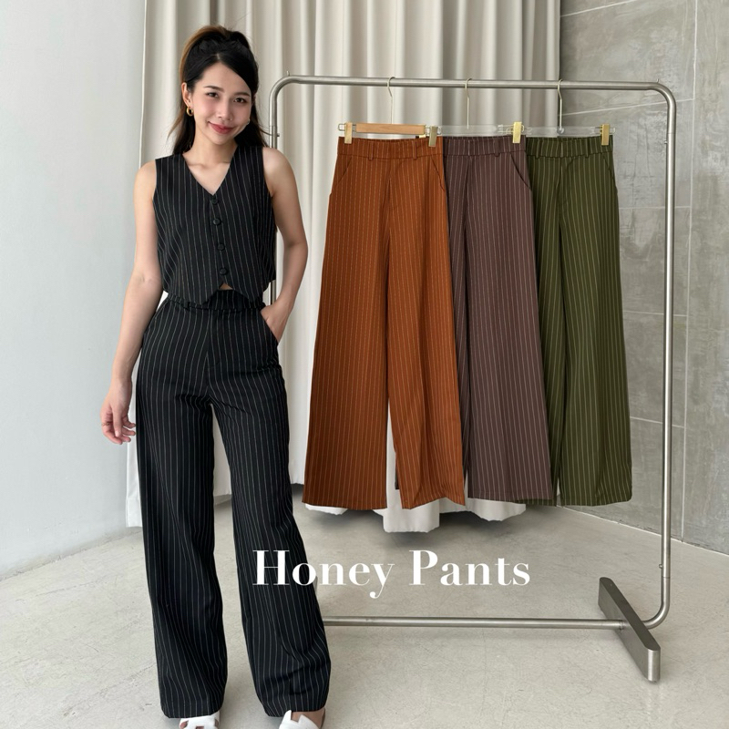 HoneyPantsกางเกงขายาวทรงขากระบอกกลางทรงสวย