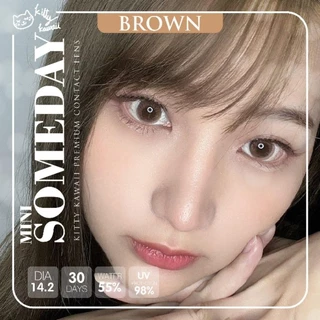 คอนแทคเลนส์ Mini Someday Brown/ Gray (Kitty Kawaii) ขนาดมินิ 🌷 ธรรมชาติ ตาหวาน