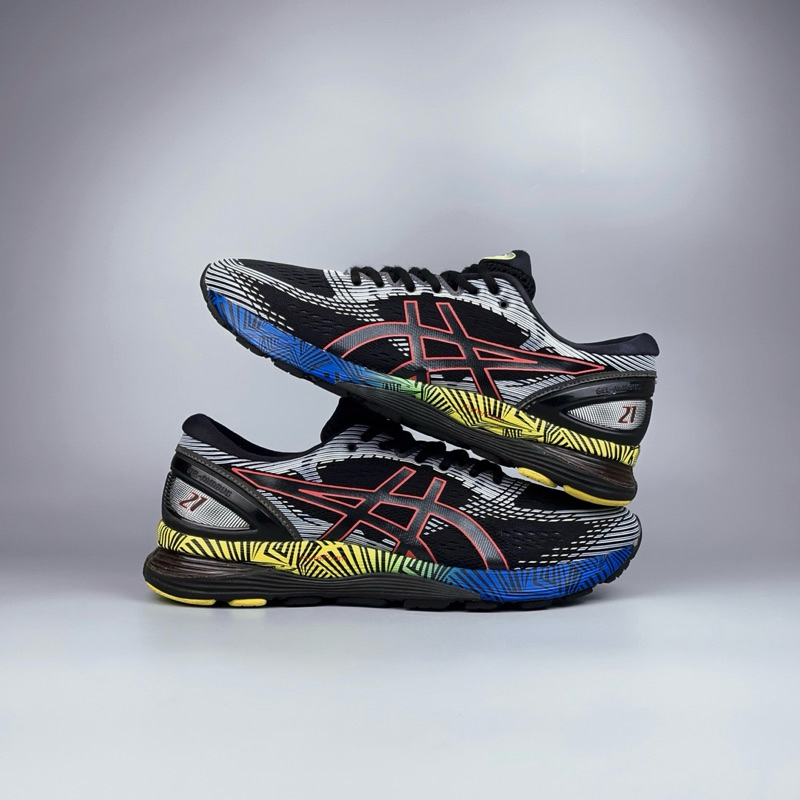 รองเท้ามือสอง ASICS® Gel-Nimbus 21 Hyper Flash - Blackของแท้𝟭𝟬𝟬%  ▫️𝗦𝗶𝘇𝗲 : 46𝗲𝘂 |  29𝗰𝗺