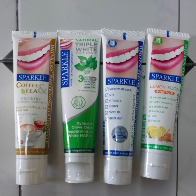 Sparkle ยาสีฟัน lemon soda triple white coffee tea and fresh tea