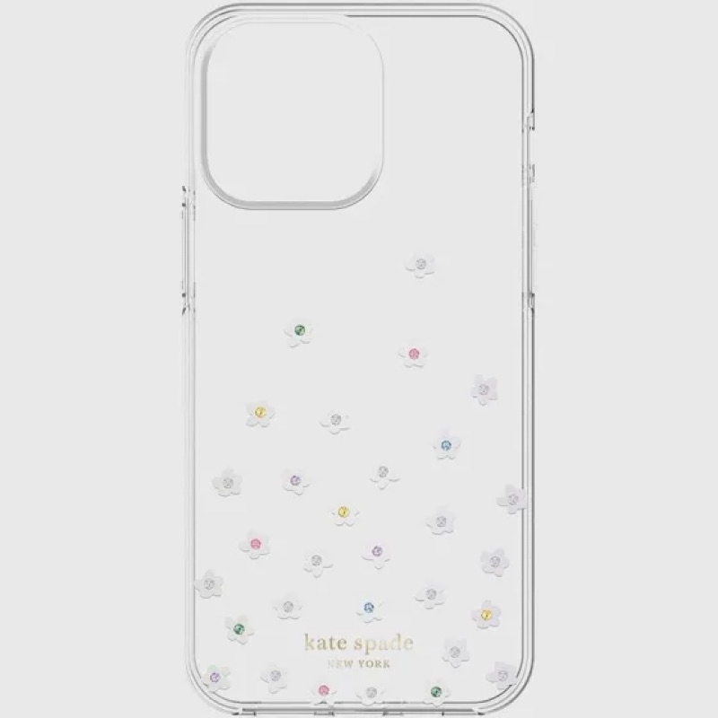 เคส iPhone 14 Pro Max KATE SPADE Protective Hardshell - Pearl Wild Flowers/Cream/Pearl Foil/Gems