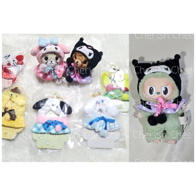 [พร้อมส่งจากไทย] ชุดคลุม ชุดฮู้ด ซานริโอ้ hoodie sanrio เสื้อตุ๊กตา 10 cm ทยงย่า ชีต้าลี กมโดลีใส่ได้