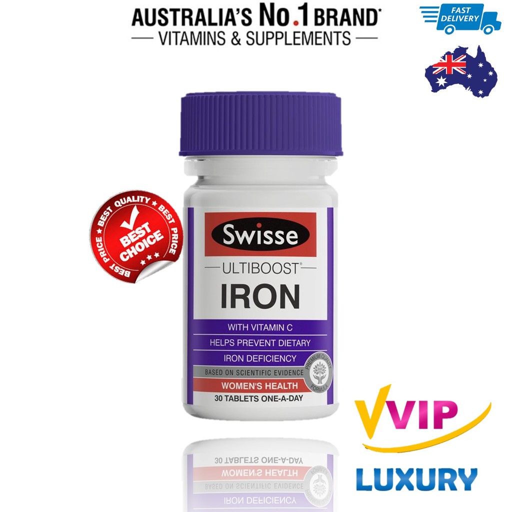 ธาตุเหล็ก Swisse Ultiboost Iron 30 Tablets exp03/2027