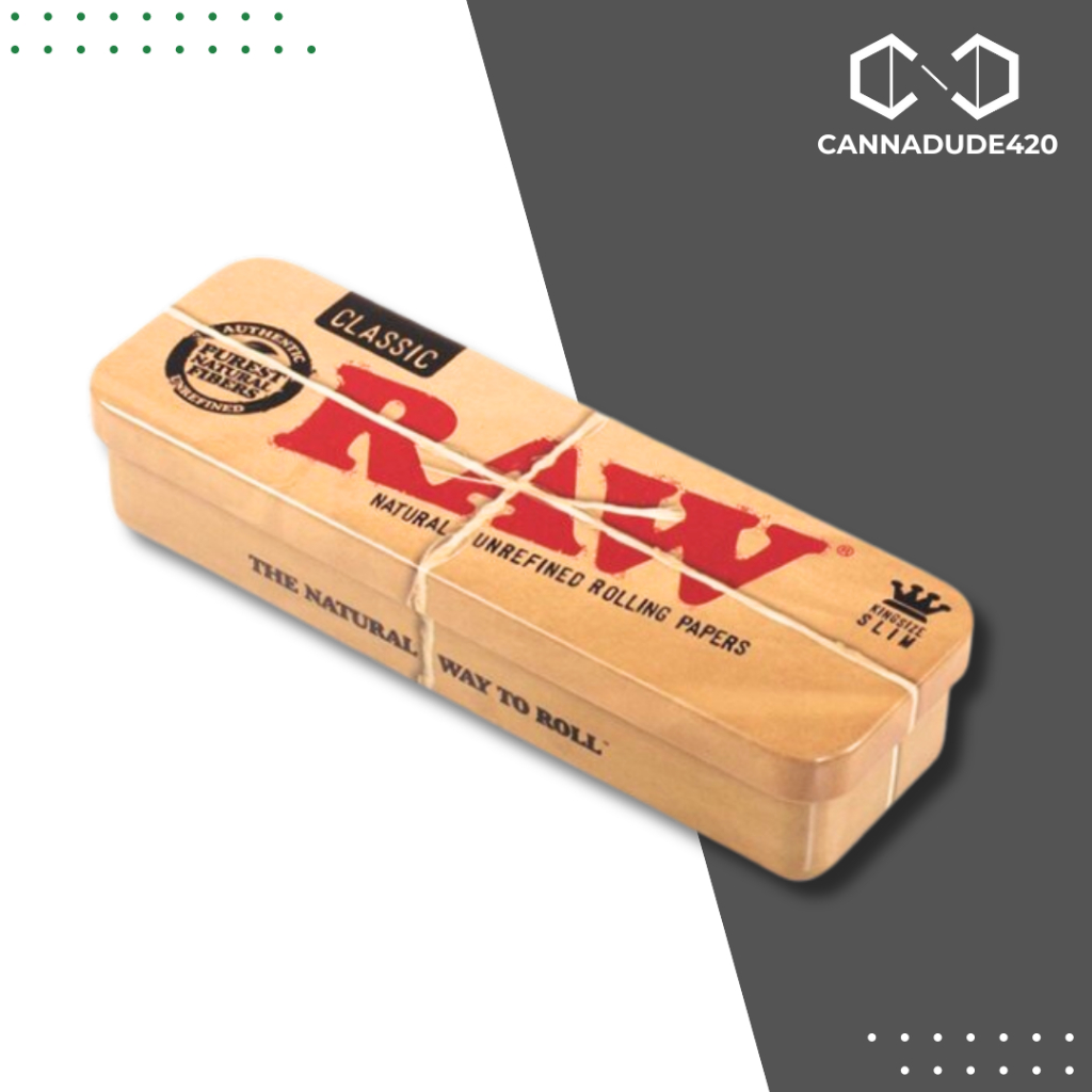 Raw Cone caddy กล่องเหล็ก Raw Metal Tin Case Raw paper case 110mm กล่องเหล็ก Raw