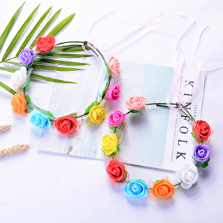 ดอกไม้คาดผม มงกุฎดอกไม้ คาดผมเจ้าสาว สำหรับงานแต่งงาน เจ้าสา…