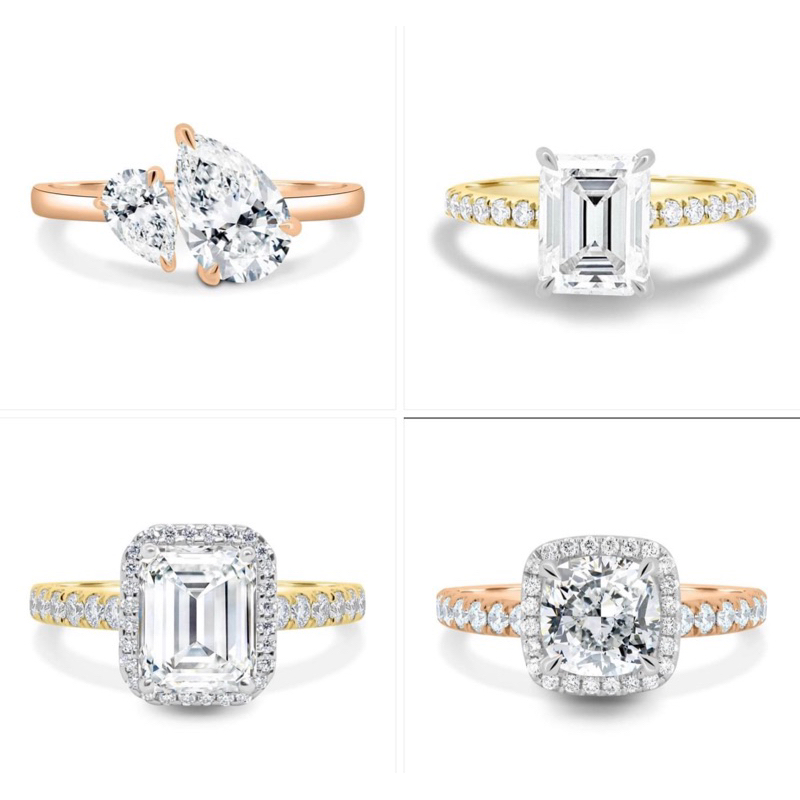 CVD Diamond Solitaire Ring แหวนเพชรแท้ ทองคำ 9K 1.05 ct HPHT Lab Grown Diamond น้ำ 100 (D) VS1 ทองคำ