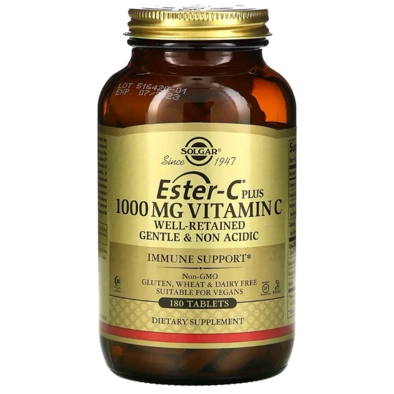 Solgar, Ester-C Plus, Vitamin C, 1,000 mg, 180 Tablets