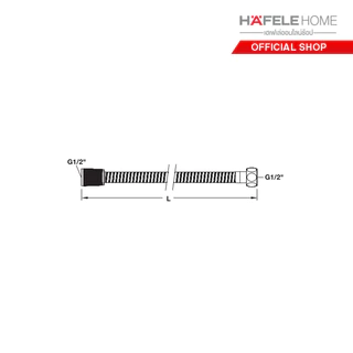 HAFELE สายอ่อนฝักบัว G1/2” - HAFELE Hand shower hose, G1/2”