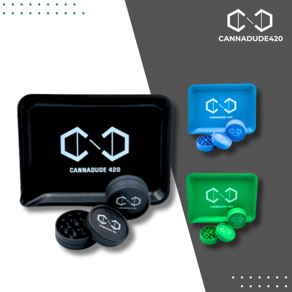 Cannadude420 Grinder + Tray ที่บด เครื่องบด ย่อยสลายได้ Biodegradable Grinder & Tray ถาด พร้อมที่บด