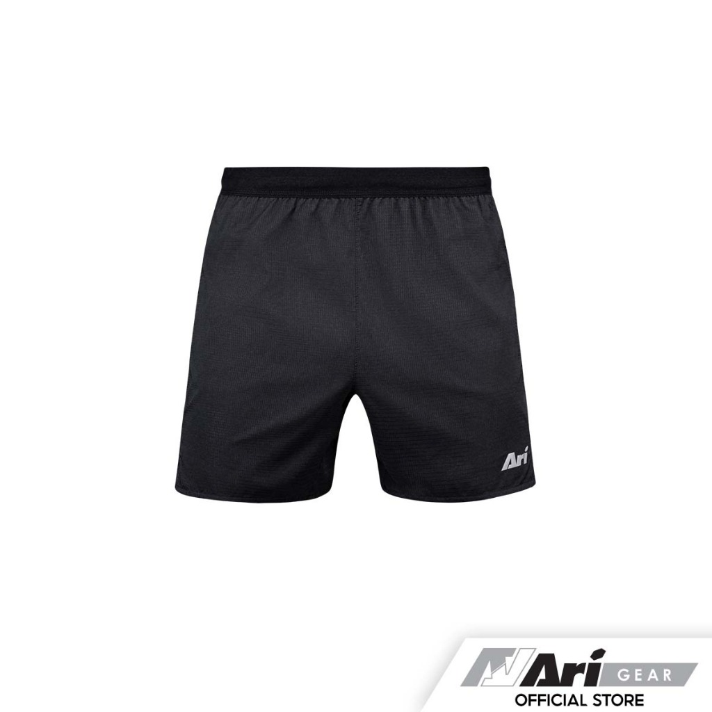 ARI MEN'S AEROSPEEDV2 3" RUNNING SHORTS - BLACK/SILVER/BLACK กางเกงวิ่งผู้ชาย อาริ เอโรสปีด สีดำ