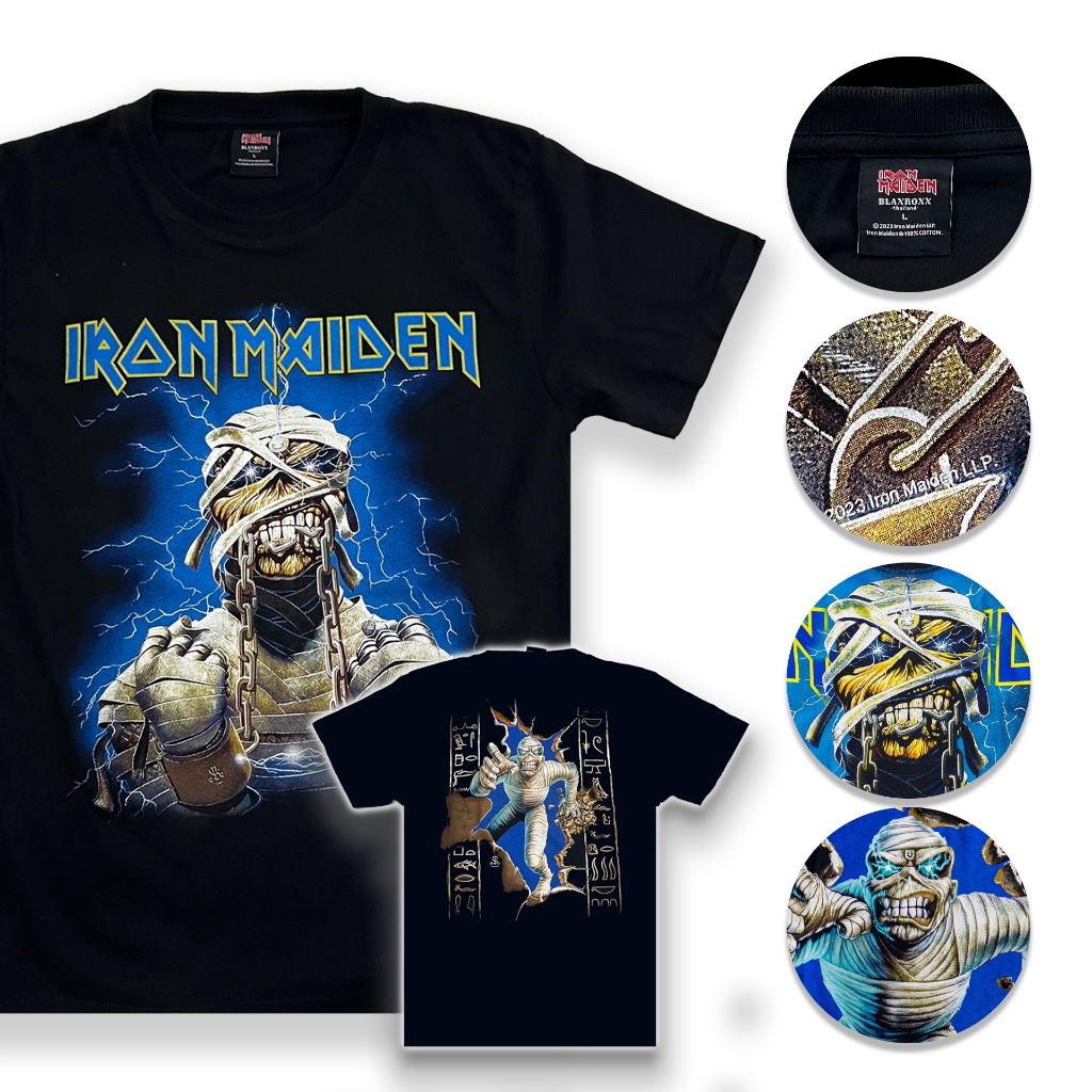 BLAXROXX® | Iron Maiden® | [IRM009-SUPERSOFT] | เสื้อยืดคอกลม แขนสั้น | สกรีนลาย | SUPERSOFT