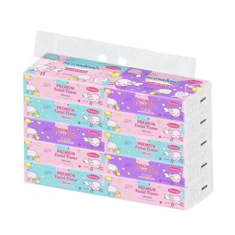2S_HOME ทิชชู่ลายน่ารักแบบยาว ขายเเยกห่อ หนา 3 ชั้น (1ชิ้น)