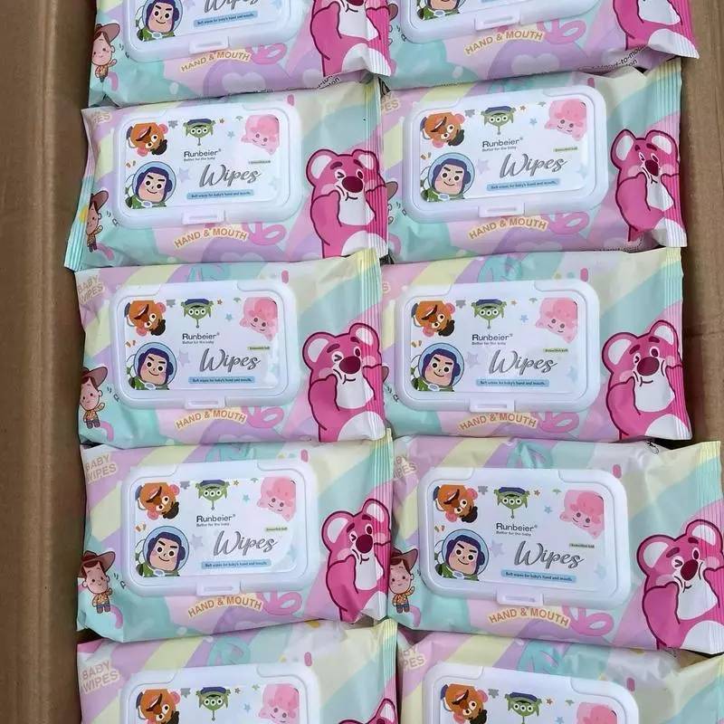 ทิชชู่เปียกแผ่นใหญ่ลายทอยสตอรี่ ไม่มีแอลกอฮอล์ พร้อมส่ง