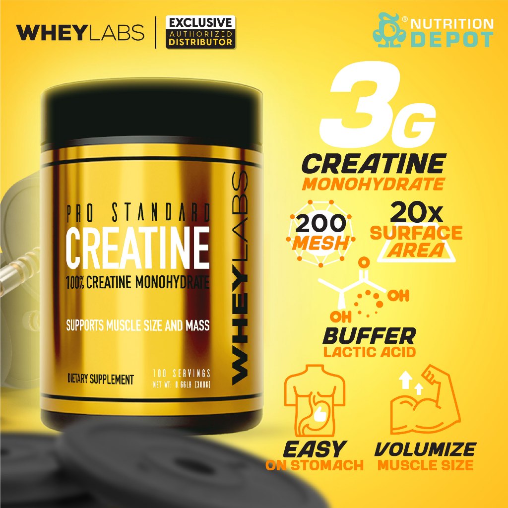 Whey Labs Pro Standard Creatine 300g กรดอะมิโนเพิ่มพลังให้กล้ามเนื้อ