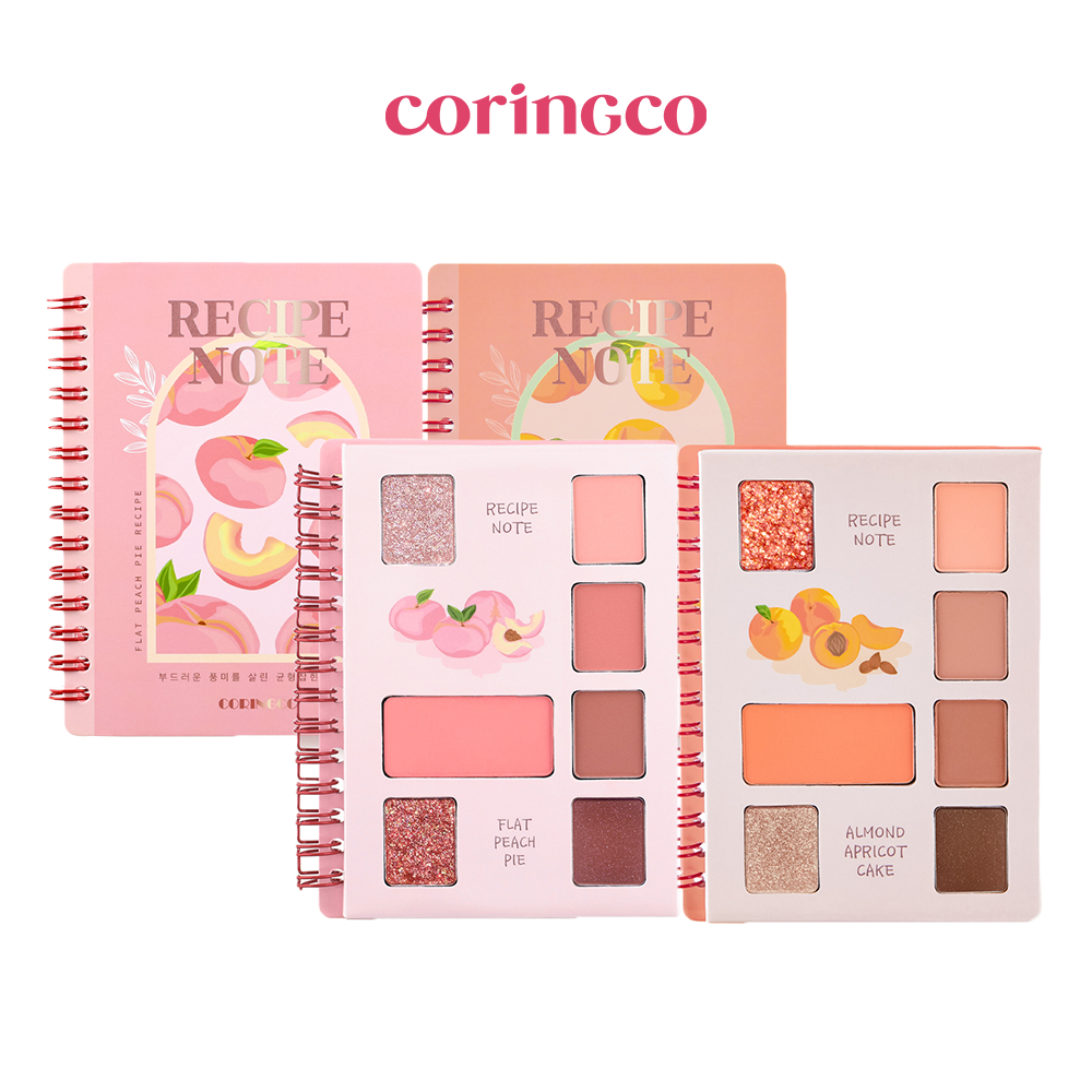 "CLEARANCE " หมดอายุ 20260615Recipe Note Eyeshadow Palette อายพาเลทในรูปแบบสมุดโน๊ต เรซิพี โน้ต อายแชโดว์ พาเลต