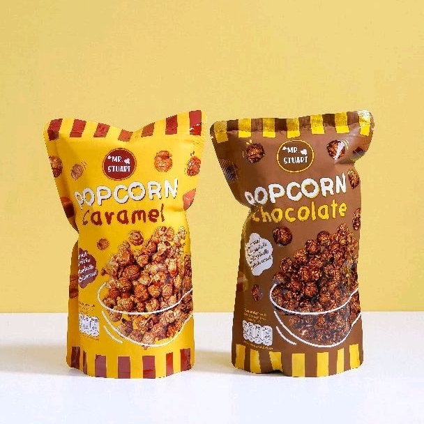 🔥15.4🔥 : 🍿 New Package !! พรีเมียม ป๊อบคอร์น มิสเตอร์สจ๊วต แบบถุง 60g ขายส่ง/ขายตามร้านกาแฟ
