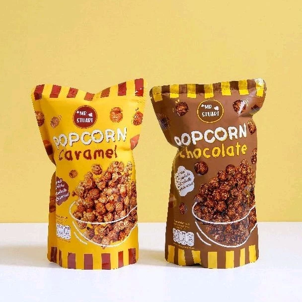 🔥15.8🔥 : 🍿 New Package !! พรีเมียม ป๊อบคอร์น มิสเตอร์สจ๊วต แบบถุง 60g ขายส่ง/ขายตามร้านกาแฟ