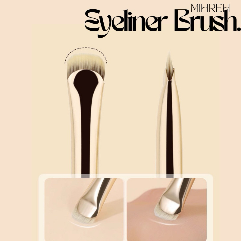 [2104] พร้อมส่ง eyeliner brush ด้ามสีทอง เส้นคม บางเฉียบ