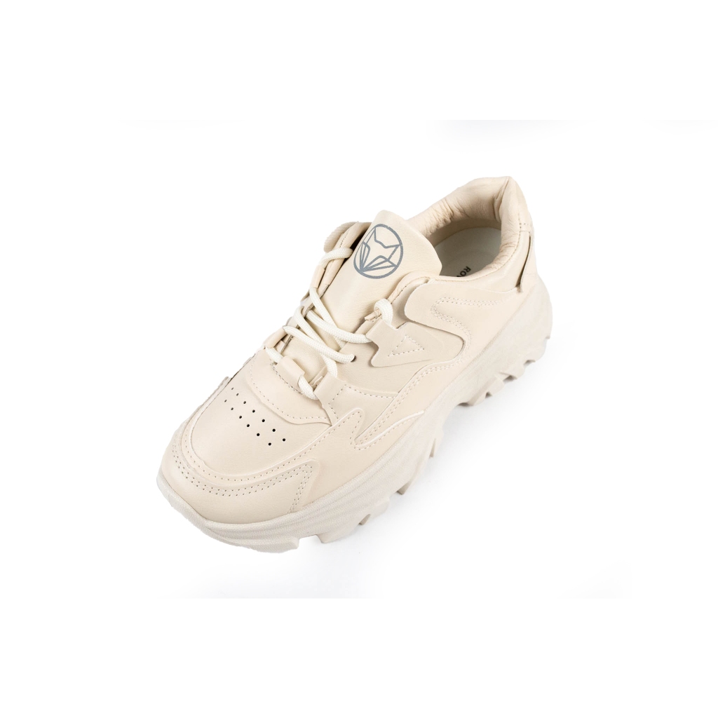 Rovingfox sneaker รองเท้าผ้าใบผู้หญิง พื้นนุ่ม ใส่เที่ยว ใส่ออกกำลังกายเบาๆ รุ่น FW1945 มี 2 สี ครีม ดำ