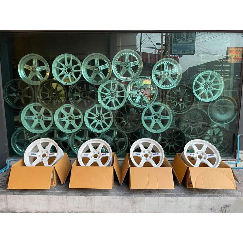 ล้อซิ่ง รถยนต์ te-37 rays engineering ขอบ17 มือสองญี่ปุ่น