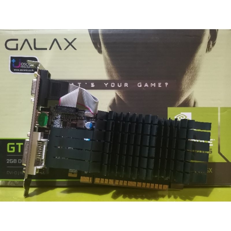 การ์ดจอ GALAX รุ่น NVIDIA GeForce  GT 730 2GB DDR3   (no box) สินค้ามือสอง ไม่มีกล่อง