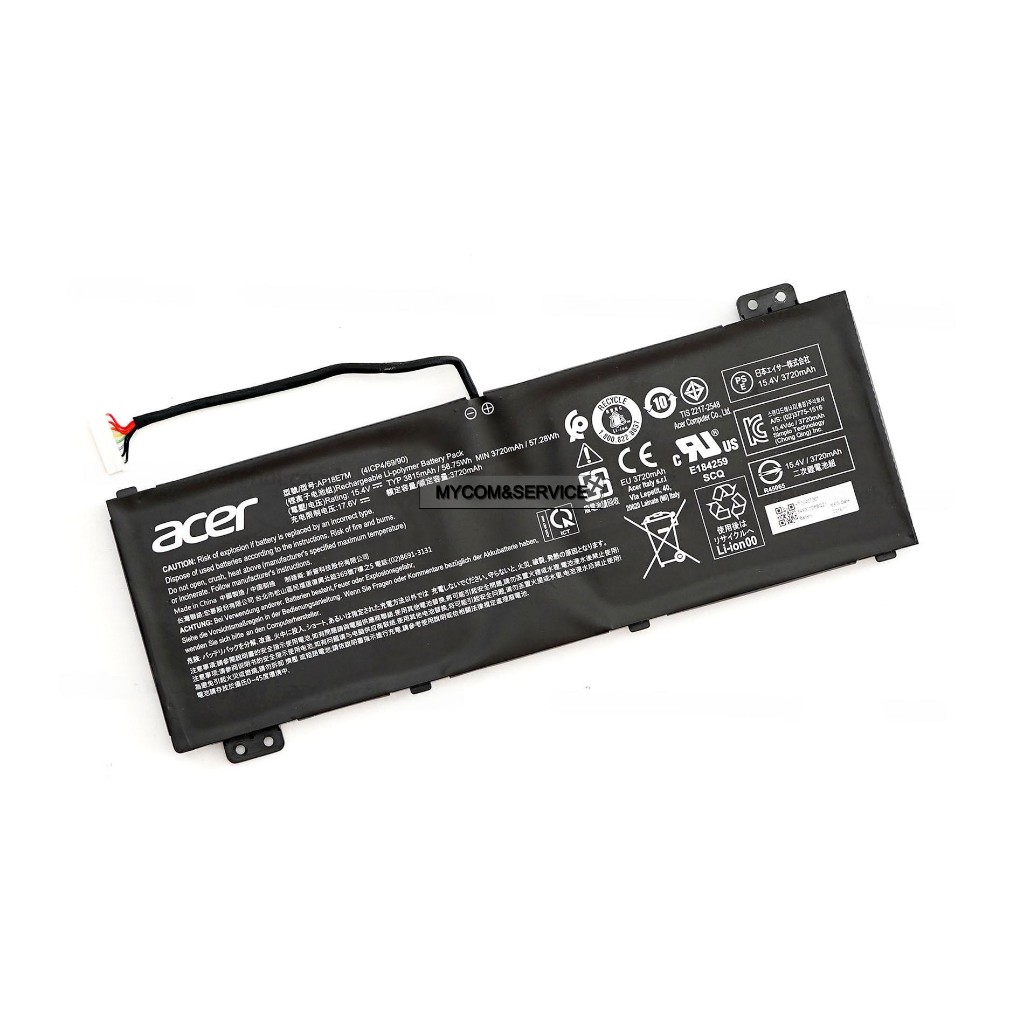 แบตเตอรี่โน๊ตบุ๊คแท้ Battery AP18E7M ACER NITRO 5 AN515-54 PREDATOR HELIOS 300