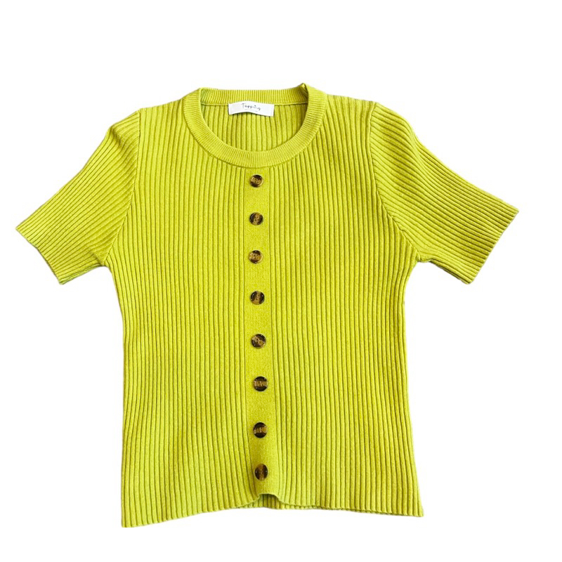 Topping collection เสื้อยืดไหมพรมผ้าร่อง M