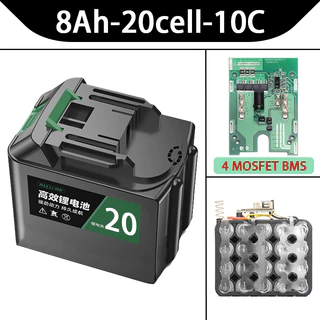 TANZU 2C/3C/5C/10C แบตเตอรี่ลิเธียมชาร์จได้ 21V สำหรับสว่านไฟฟ้า/เครื่องตัดหญ้า/เครื่องเจียรไฟฟ้า