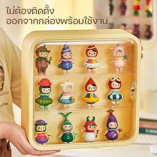 กล่องใส่โมเดล ตู้เก็บตุ๊กตา ชั้นวาง art toy ดีไซน์ติดผนัง ดีไซน์สวยงาม ทันสมัย ซ้อนสามมิติ ประหยัดพื้นที่ 3 ชั้น